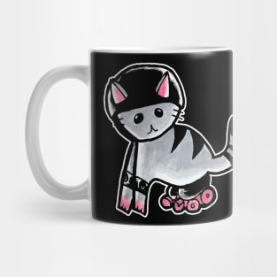 Gray Roller Cat Mug